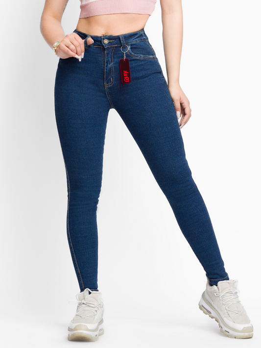 REF: DCN765O Jean Skinny stretch, tiro alto.