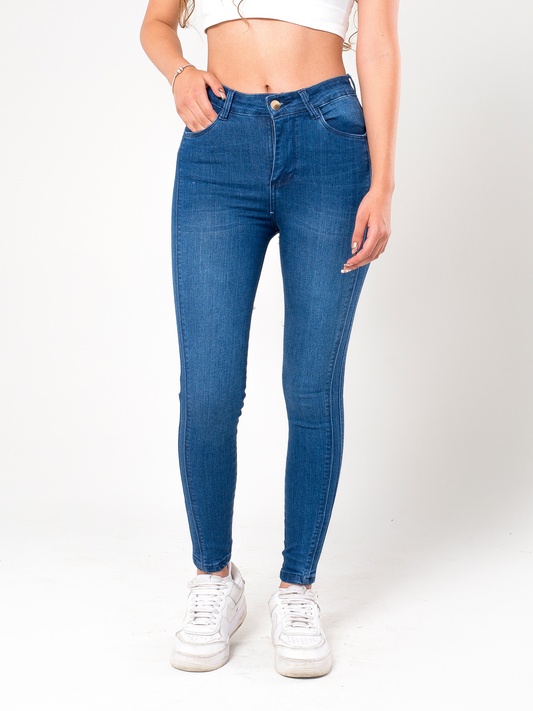 Ref: DCN800 Jean Skinny Stretch, Tiro Alto, Tono Medio