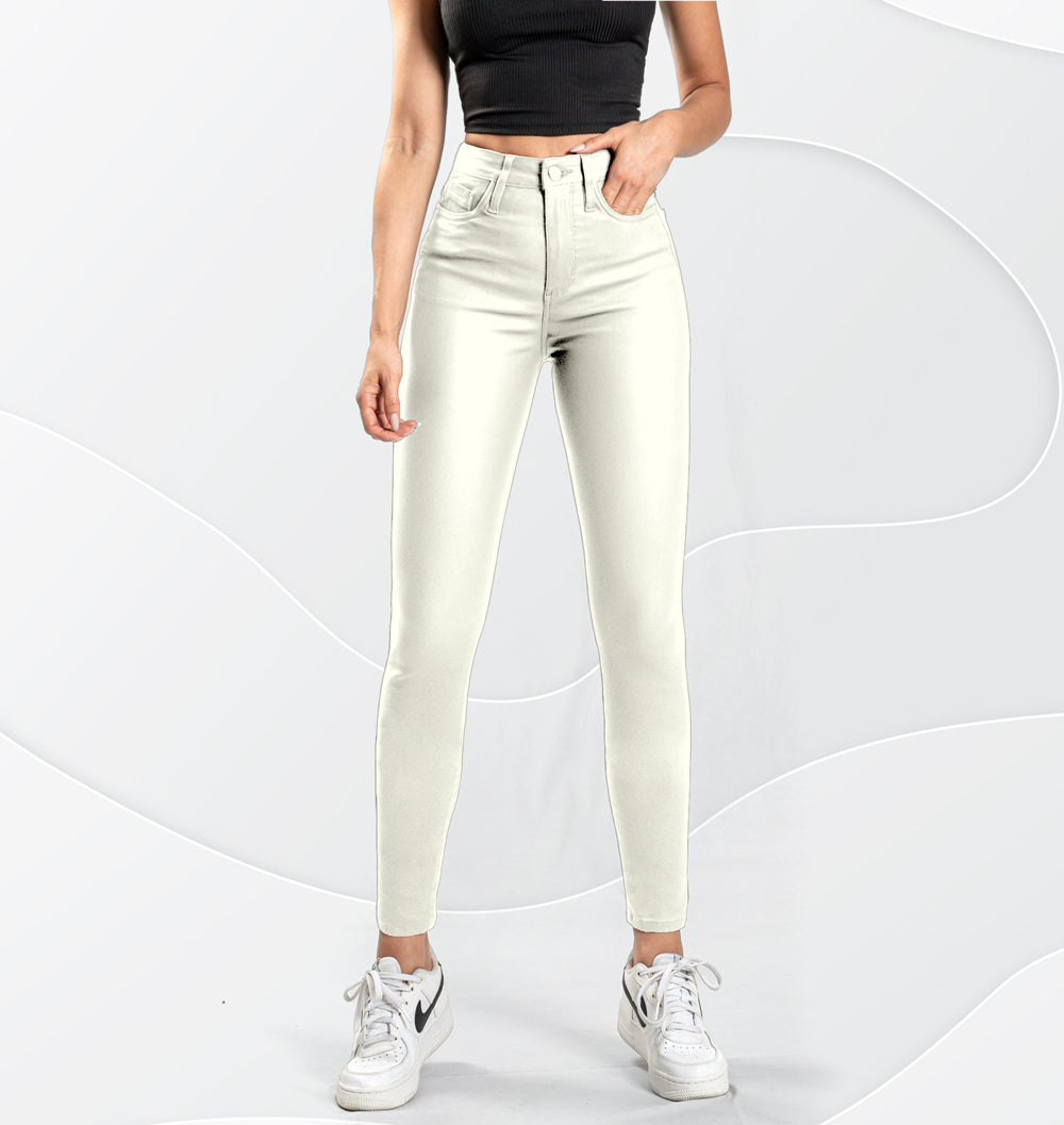 REF: DCN840 Pantalon en cuerina stretch, tiro alto