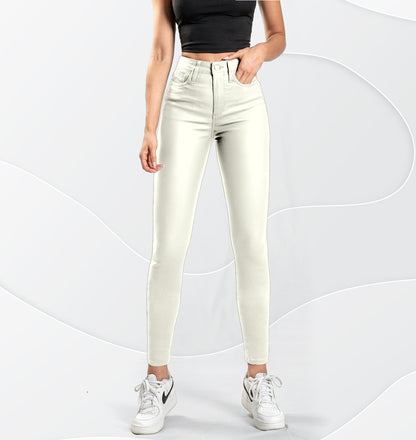 REF: DCN840 Pantalon en cuerina stretch, tiro alto